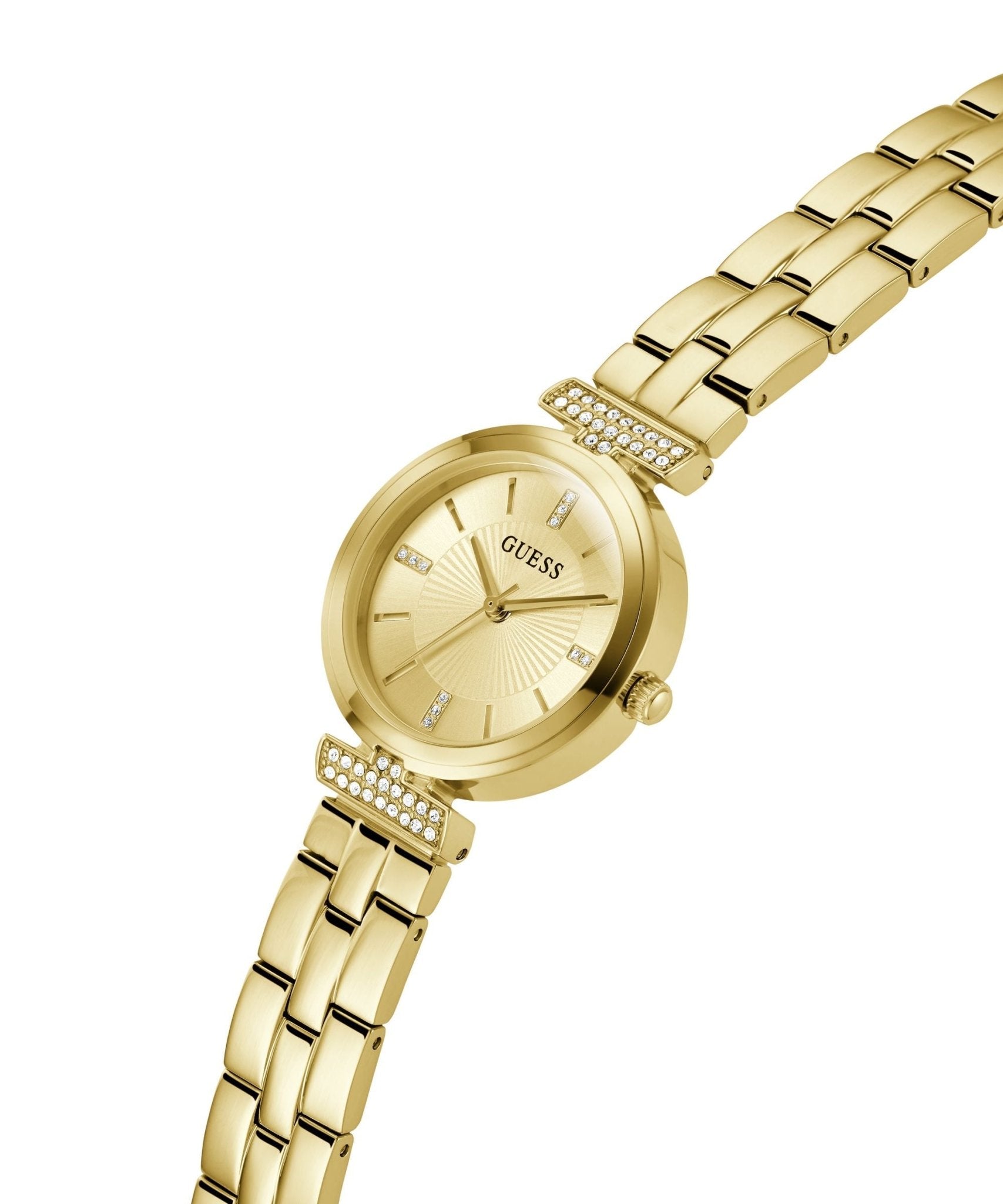 Ladies Array Gold Tone Recycled Steel Watch GW0762L2