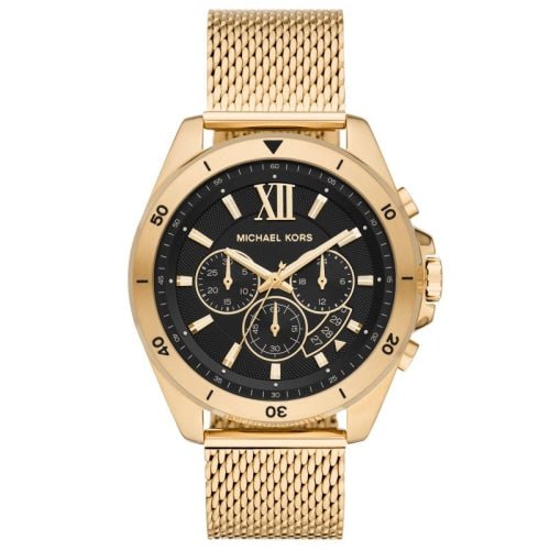 Michael Kors MK8867  Men's Brecken Gold/Black Mesh Chronograph Watch