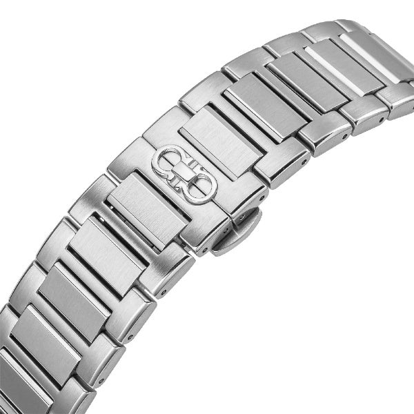 Salvatore Ferragamo F-80 Classic Silver Dial Silver Steel Strap Watch for Men - SFDT02223