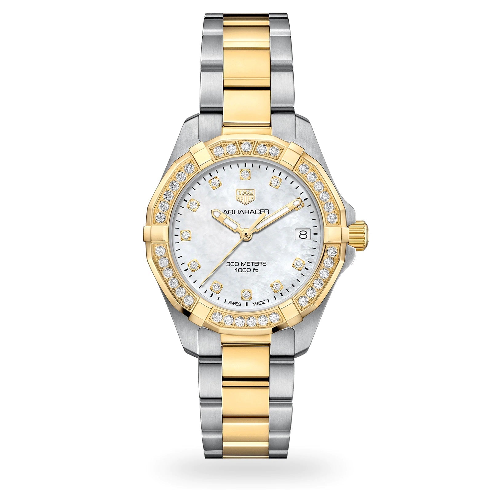 TAG Heuer Aquaracer WBD1423.BB0321 Ladies' Diamond-Set Two-Tone Diver Watch