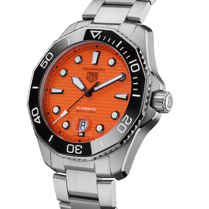 Tag Heuer Aquaracer Professional 300 43mm Orange Diver Mens Watch