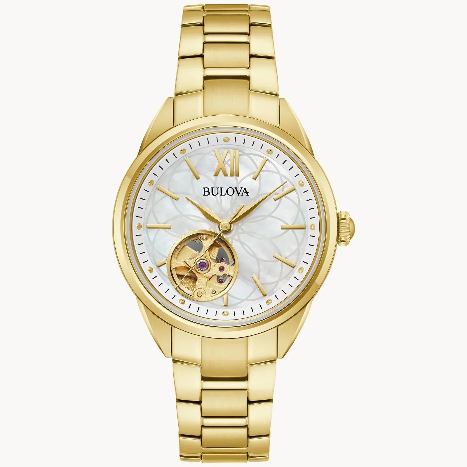 Bulova Classic Sutton Automatic Women's Gold Watch 97L172