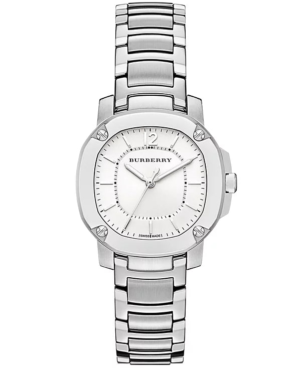 Burberry The Britain Silver Dial Silver Steel Strap Watch for Women - BBY1703