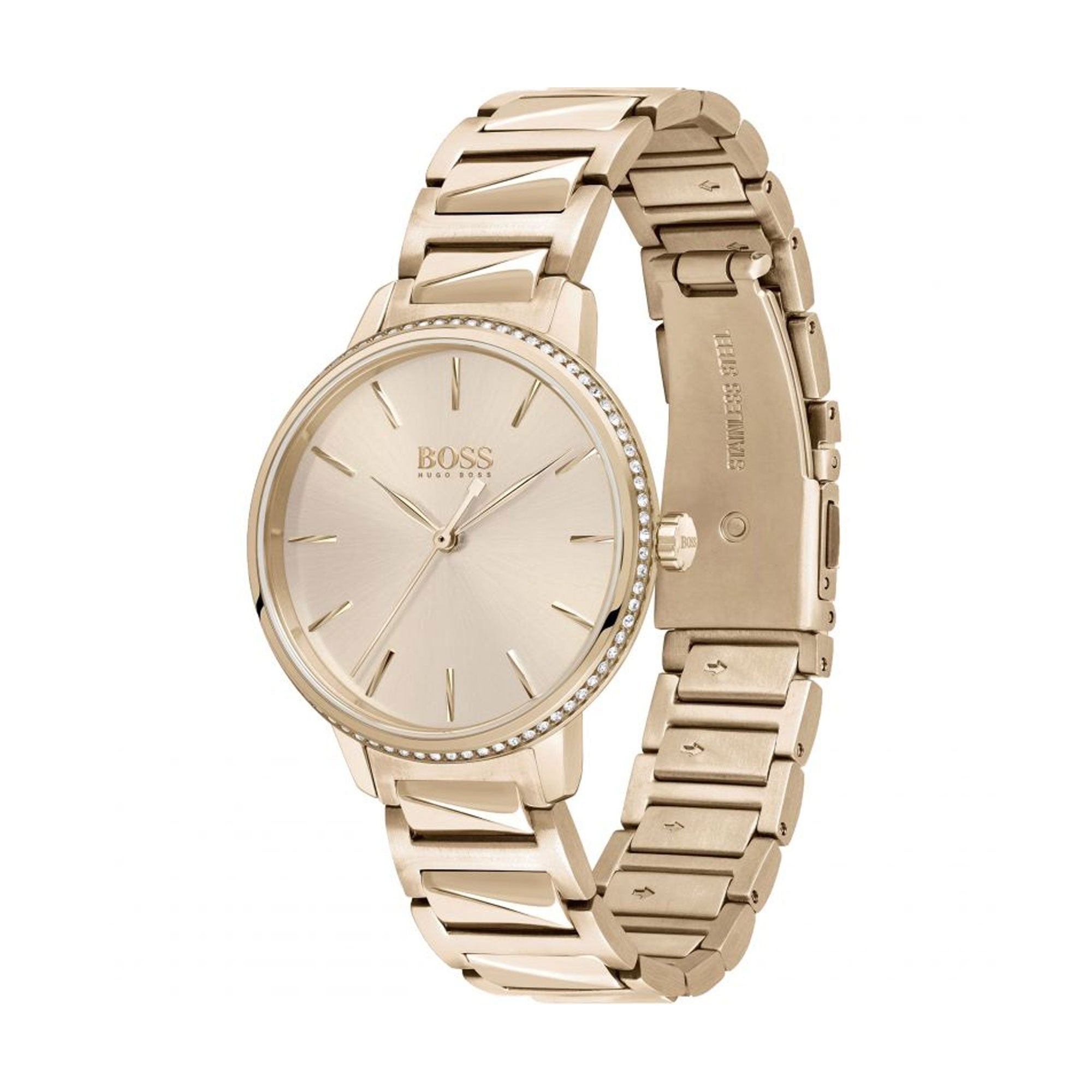 Hugo Boss Women's 1502540 Signature Rose Gold-Tone Stainless Steel Watch