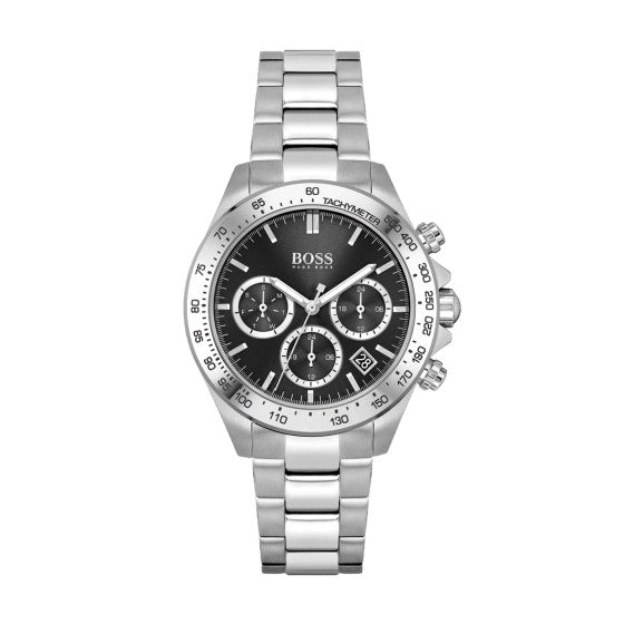 Hugo Boss Men's HB1502614 Chronograph Stainless Steel Watch with Black Dial