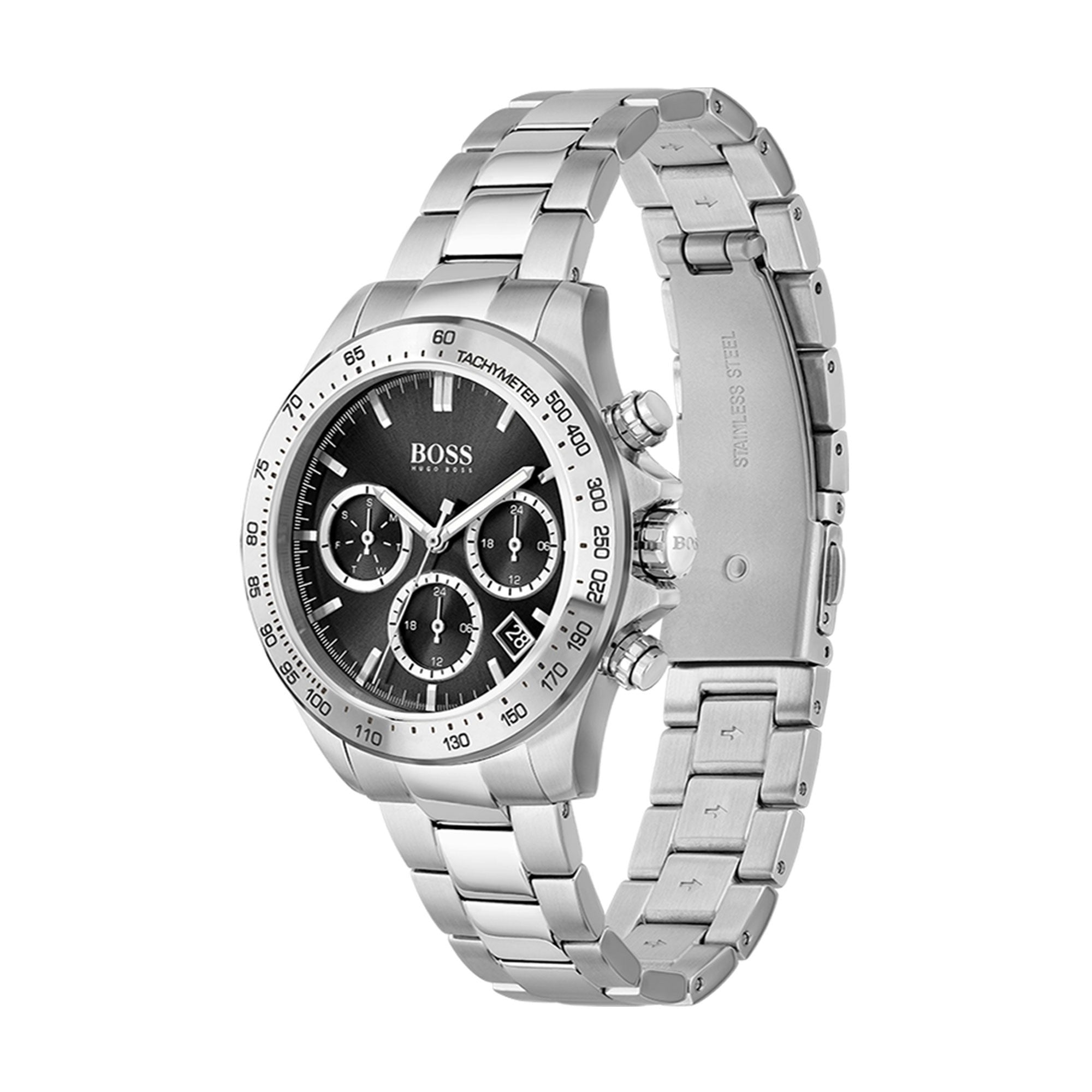 Hugo Boss Men's HB1502614 Chronograph Stainless Steel Watch with Black Dial