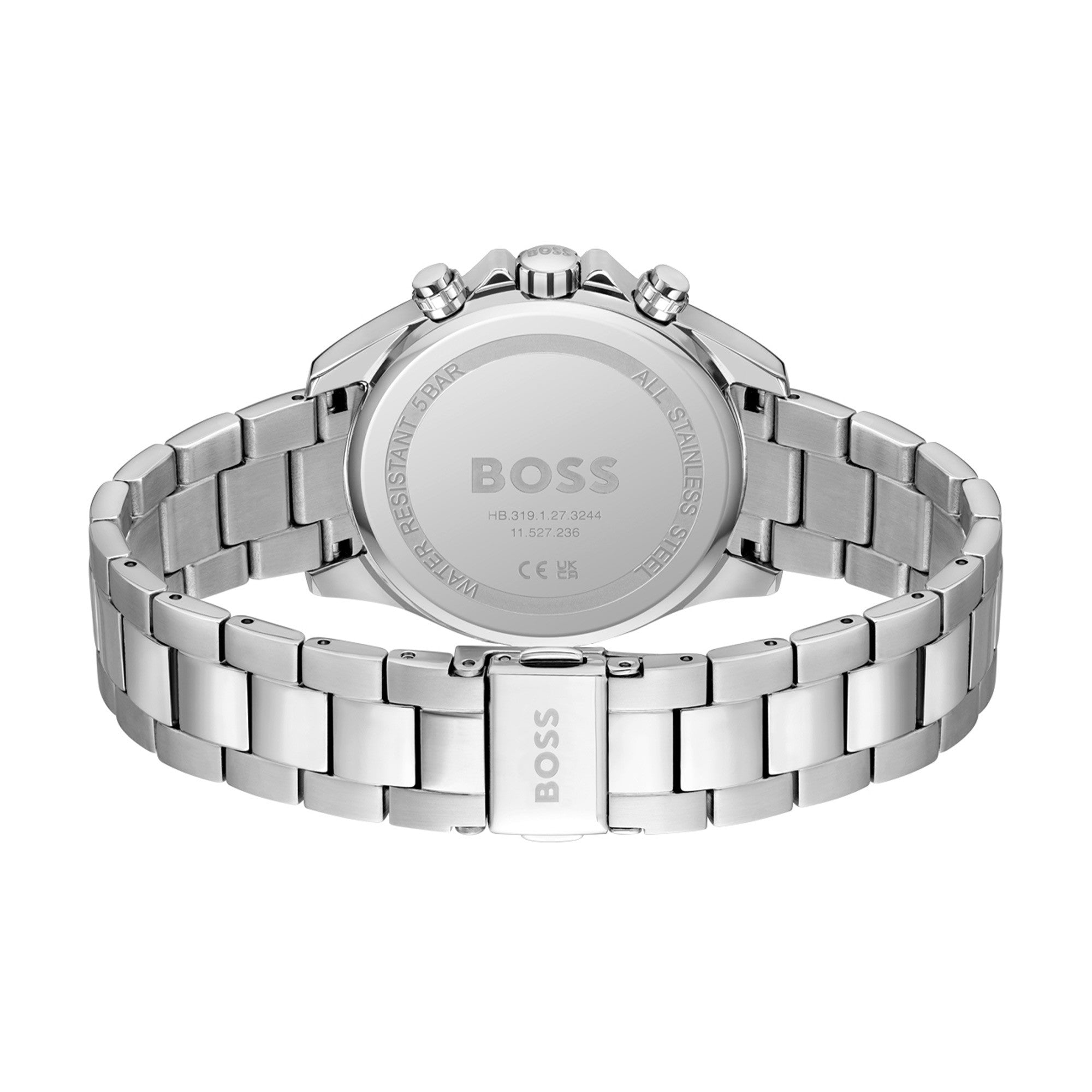 Hugo Boss Men's HB1502614 Chronograph Stainless Steel Watch with Black Dial