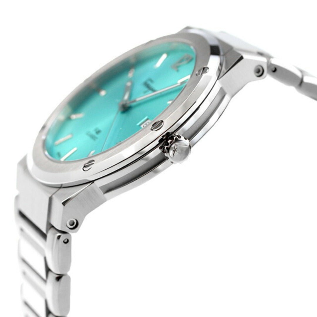 Salvatore Ferragamo F-80 Classic Tiffany Blue Dial Silver Steel Strap Watch for Men - SFDT02323