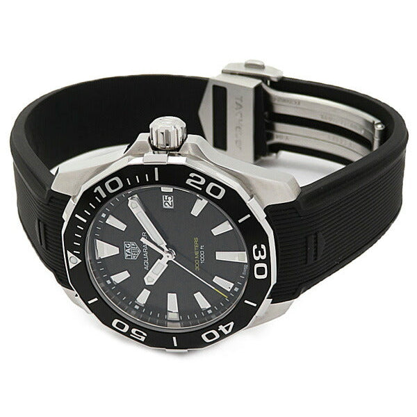 Tag Heuer Aquaracer Black Dial Black Rubber Strap Watch for Men - WAY111A.FT6151