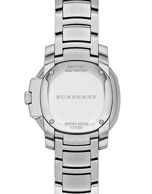 Burberry The Britain Silver Dial Silver Steel Strap Watch for Women - BBY1703