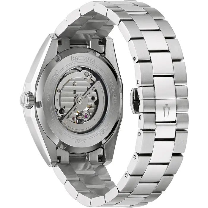 Bulova Surveyor Auto Men's Silver Watch 96A274