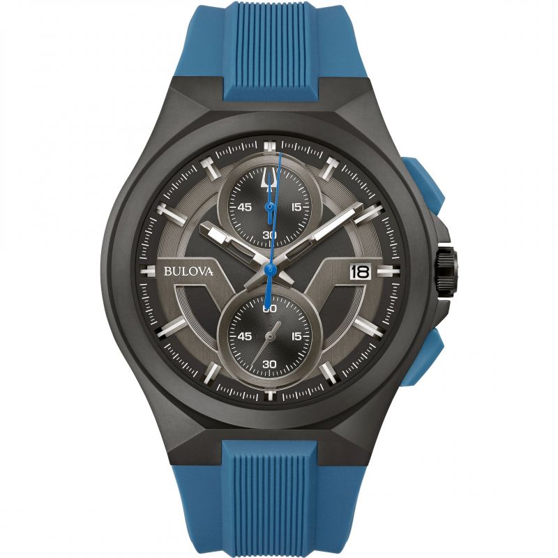 Gents Maquina Blue Strap Watch 98B380