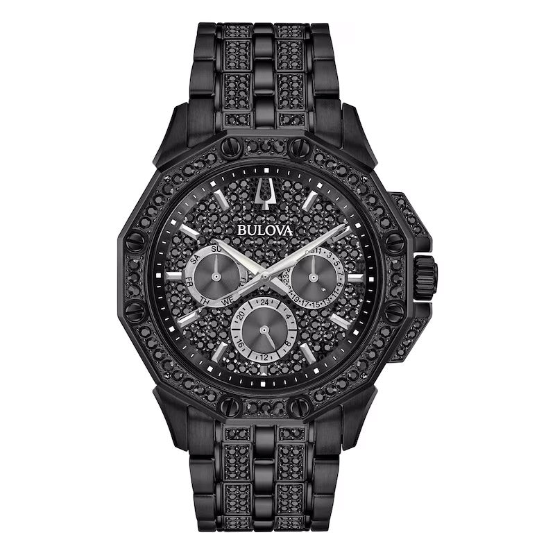 Bulova Crystal Men's Black Watch 98C134