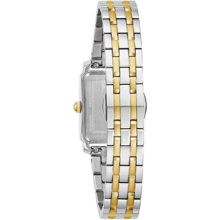 Ladies Sutton Two Tone Rectangle Watch 98P220