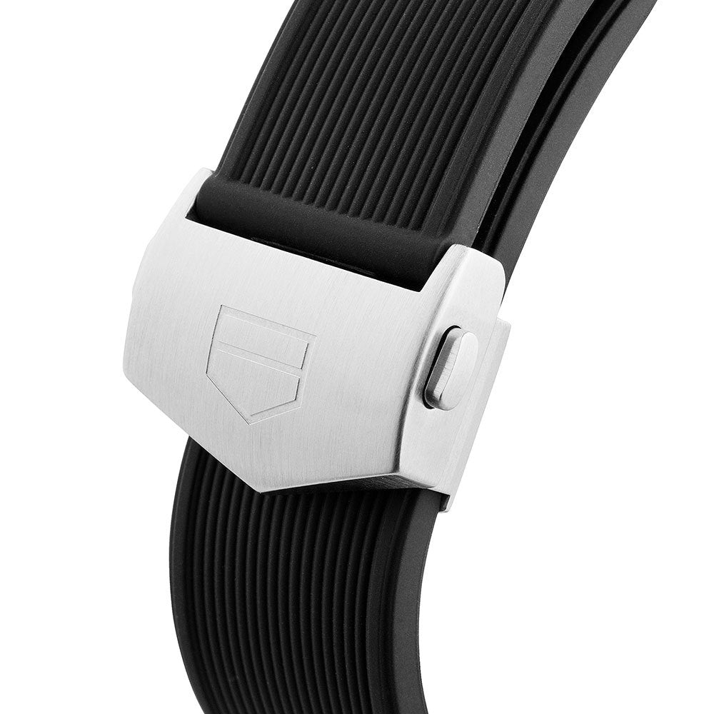 Tag Heuer Aquaracer Quartz Black Dial Black Rubber Strap Watch for Men -  WAY101A.FT6141