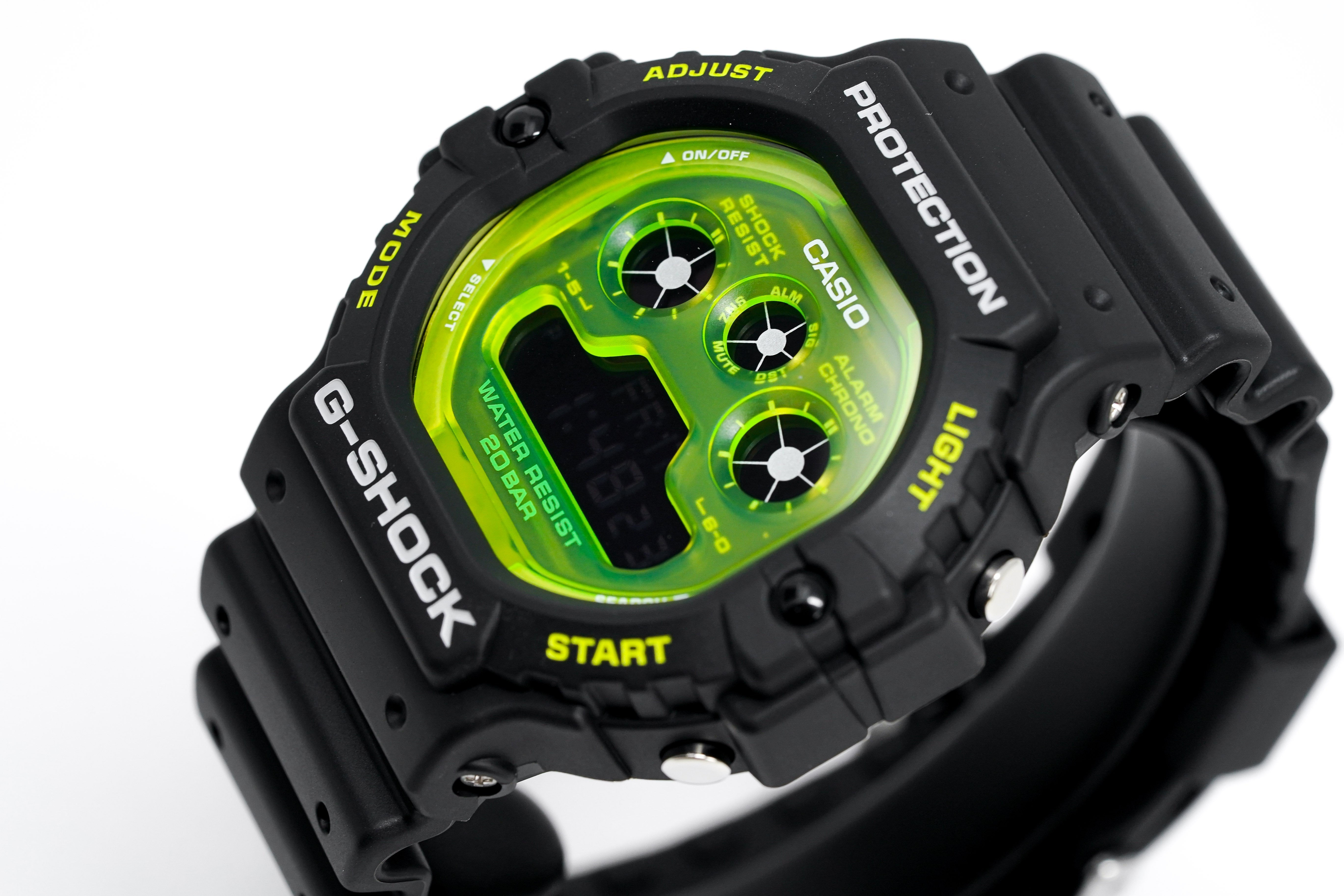 Casio G-Shock Watch Men's Shock Tech Skeleton Black/Green DW-5900TS-1DR