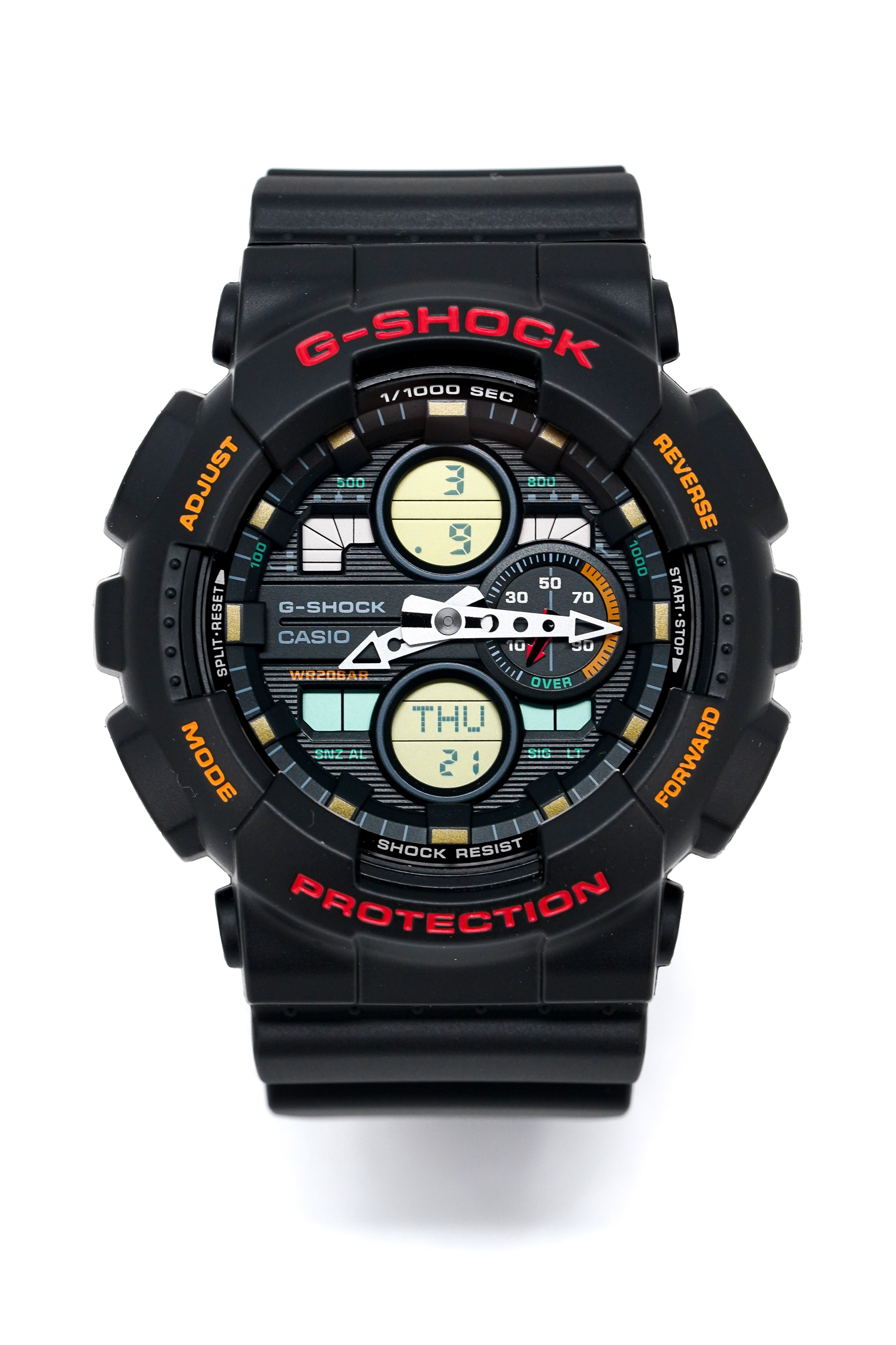 Casio G-Shock Watch Men's 90's Stereo Black GA-140-1A4DR