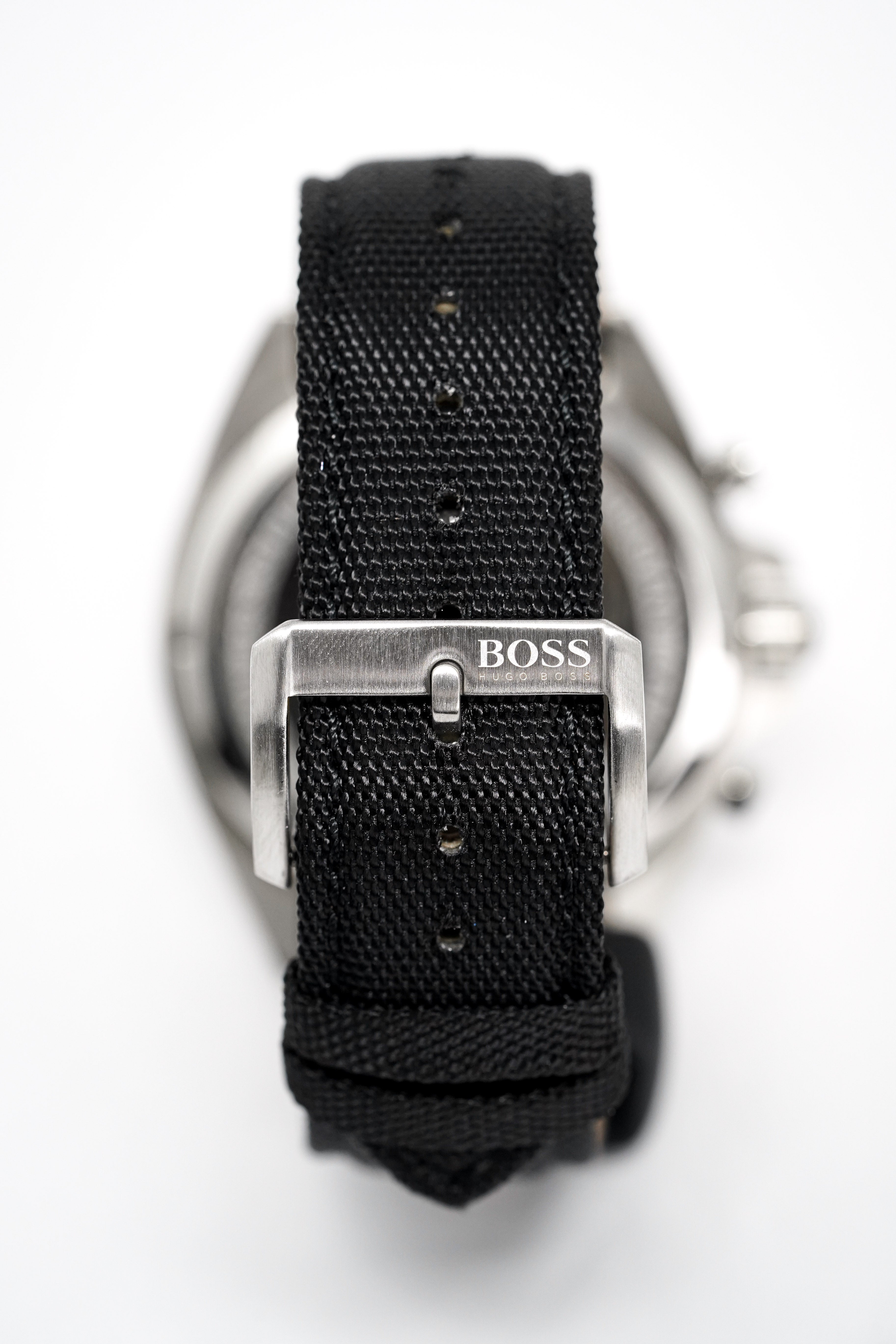 Hugo Boss Men's Watch Chronograph Black Driver Fabric Leather HB1513087