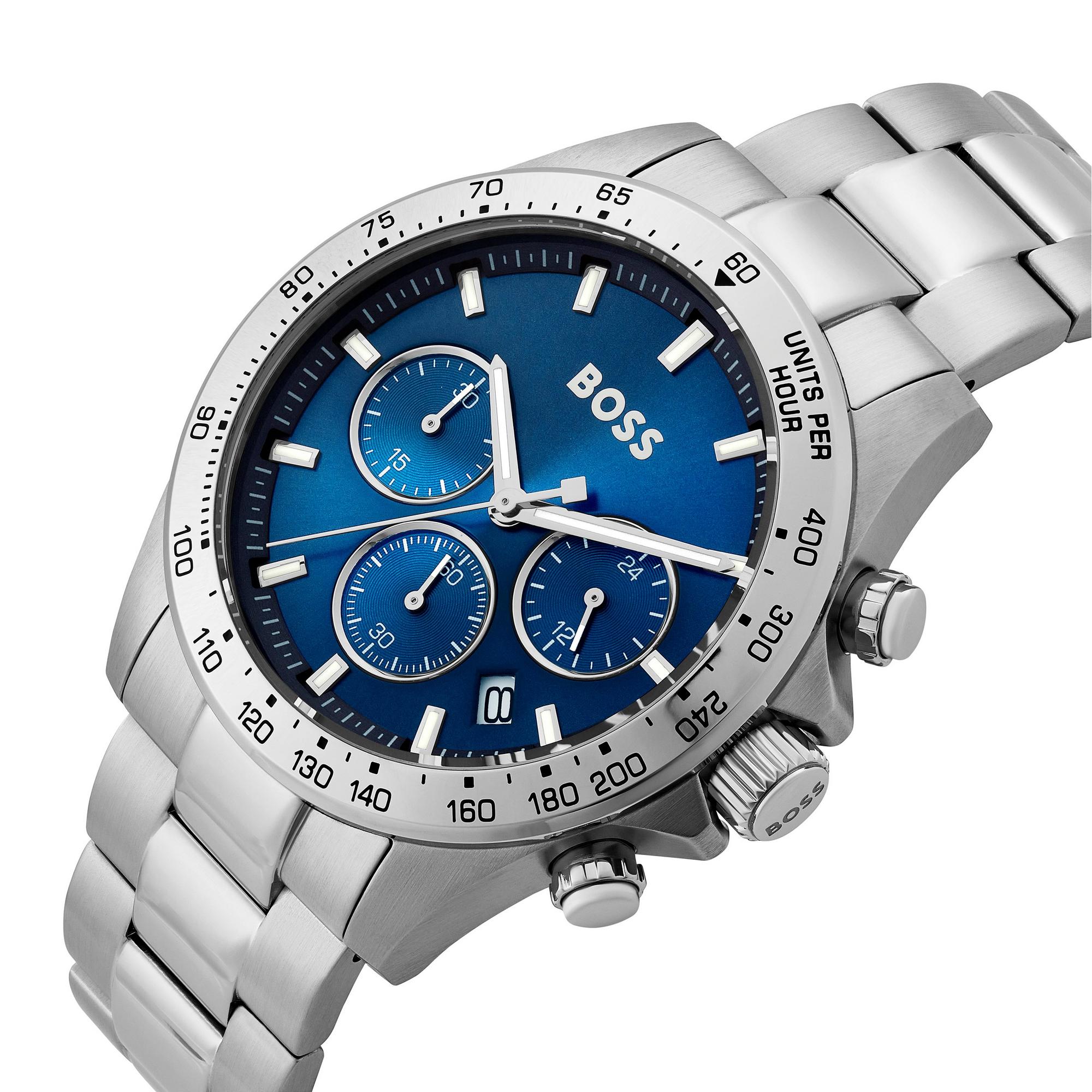 Hugo Boss Men's HB1513755 Hero Chronograph Blue Stainless Steel Watch