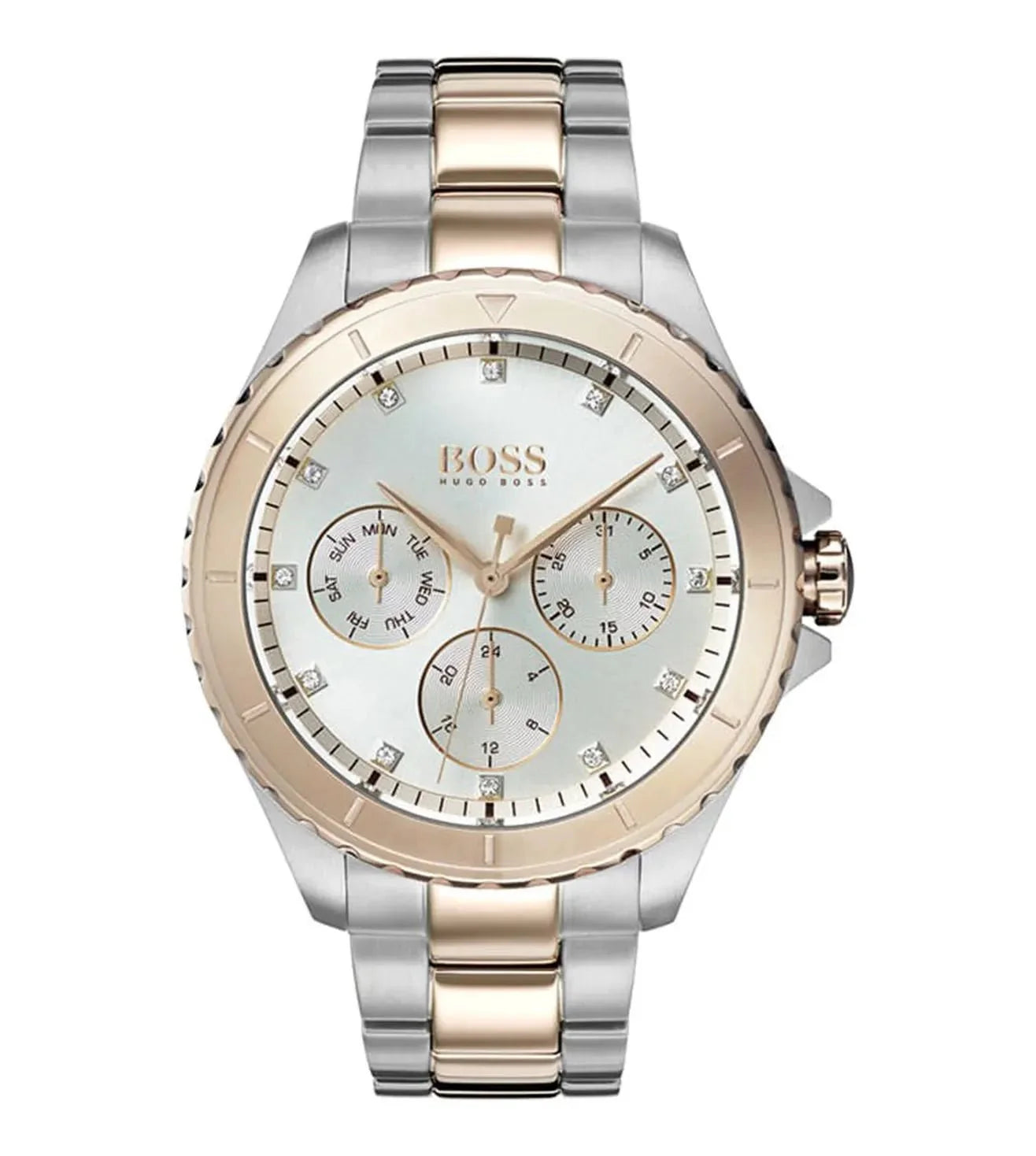 Hugo Boss Women's 1502446 Praise Two-Tone Stainless Steel Watch with Rose Gold Accents