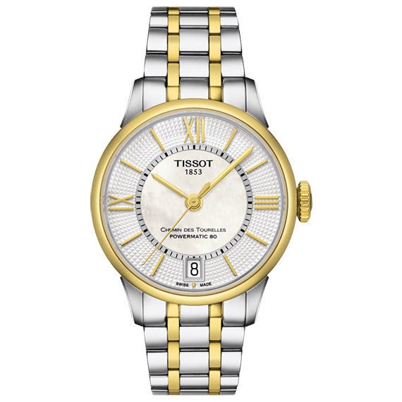 Tissot Ladies Automatic Watch Chemin Des Tourelles Powermatic 80 Two-Tone T0992072211800