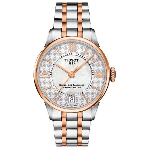 Tissot Ladies Automatic Watch Chemin Des Tourelles Powermatic 80 Two-Tone Rose Helvetic Pride Special Edition T0992072211801