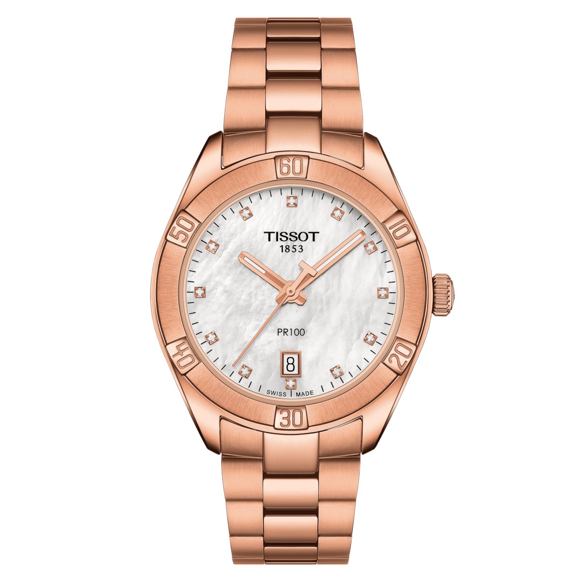 Tissot Ladies Watch PR 100 Classic 36mm  White Rose Gold T1019103311600