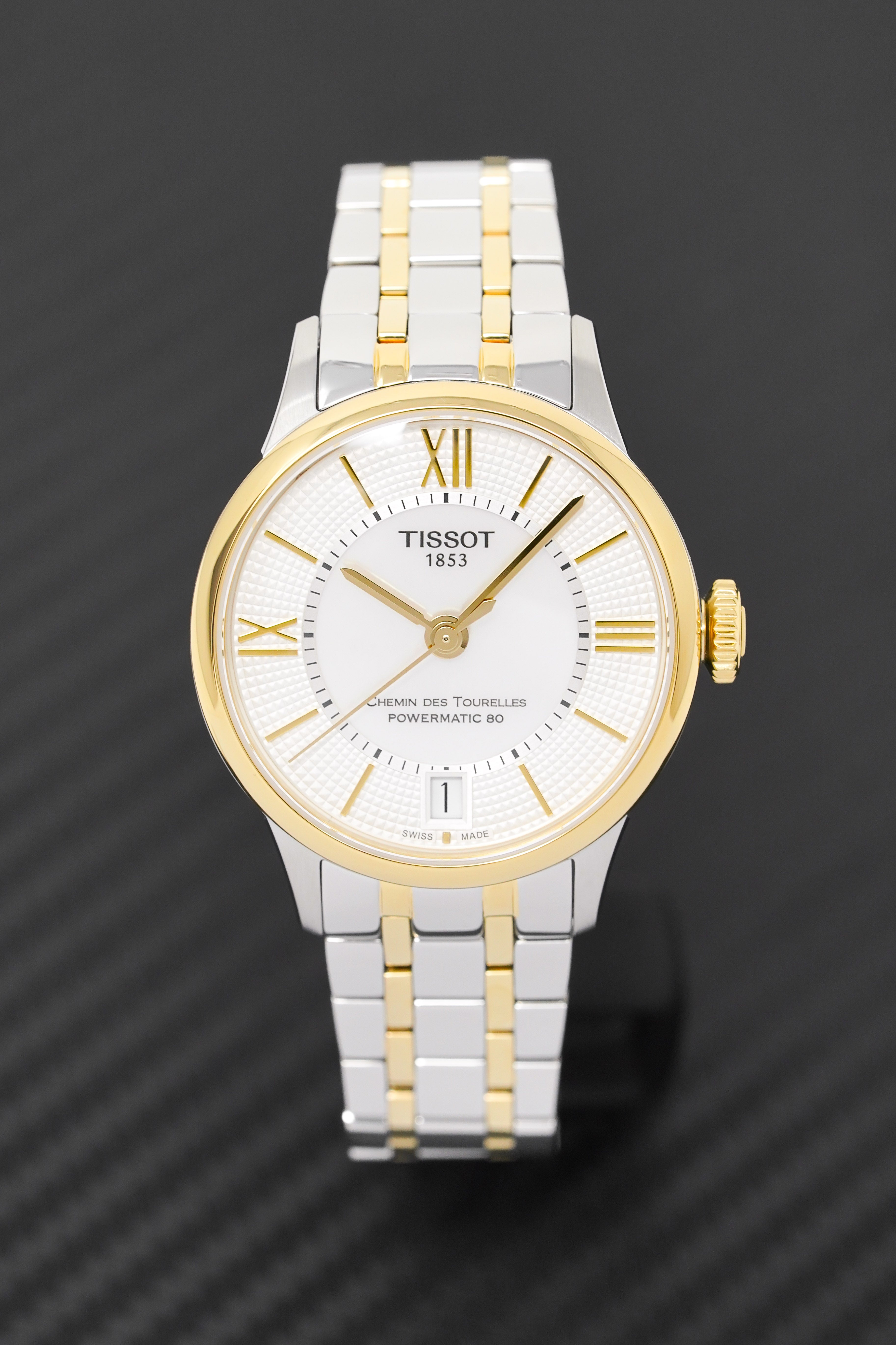 Tissot Ladies Automatic Watch Chemin Des Tourelles Powermatic 80 Two-Tone T0992072211800