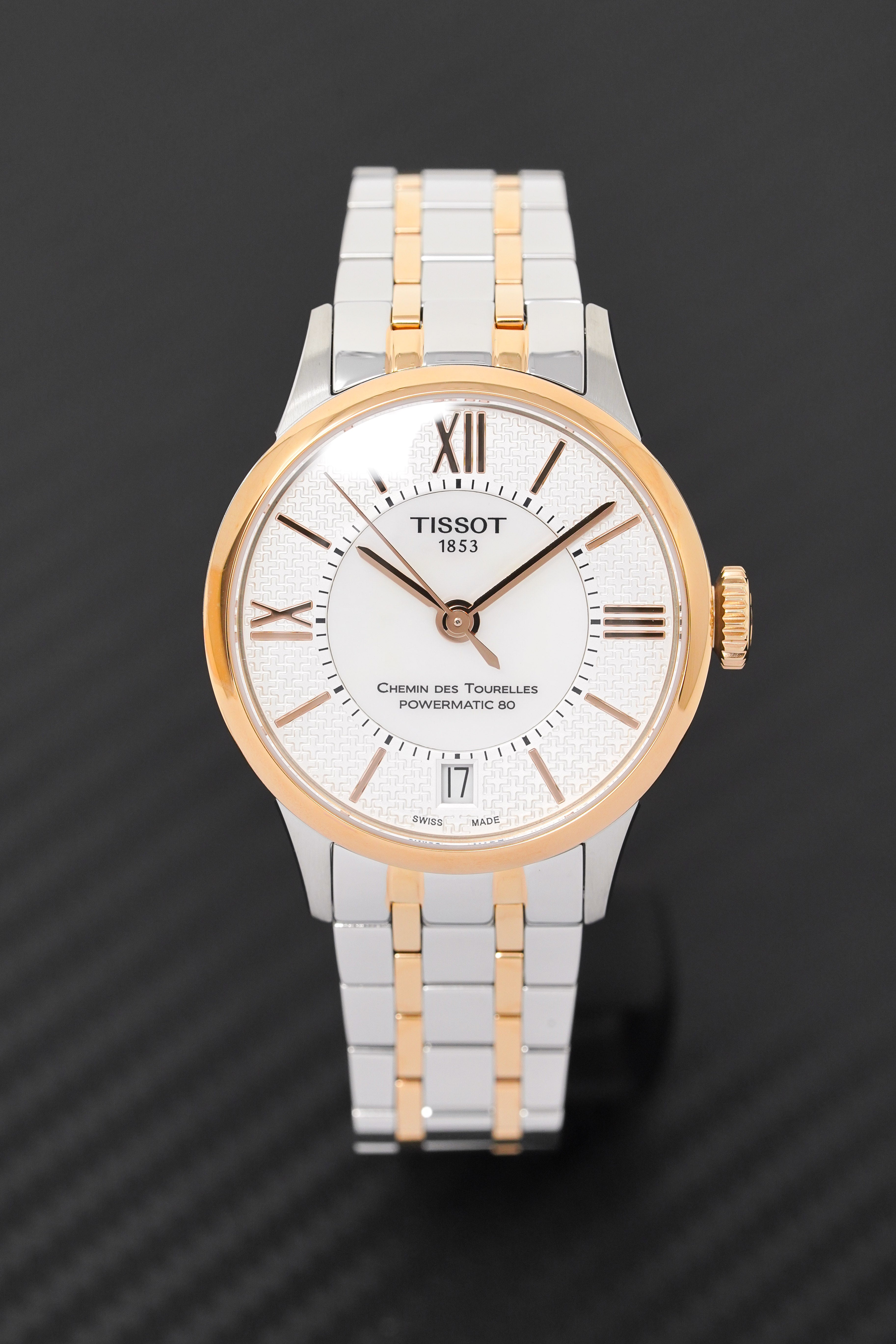 Tissot Ladies Automatic Watch Chemin Des Tourelles Powermatic 80 Two-Tone Rose Helvetic Pride Special Edition T0992072211801