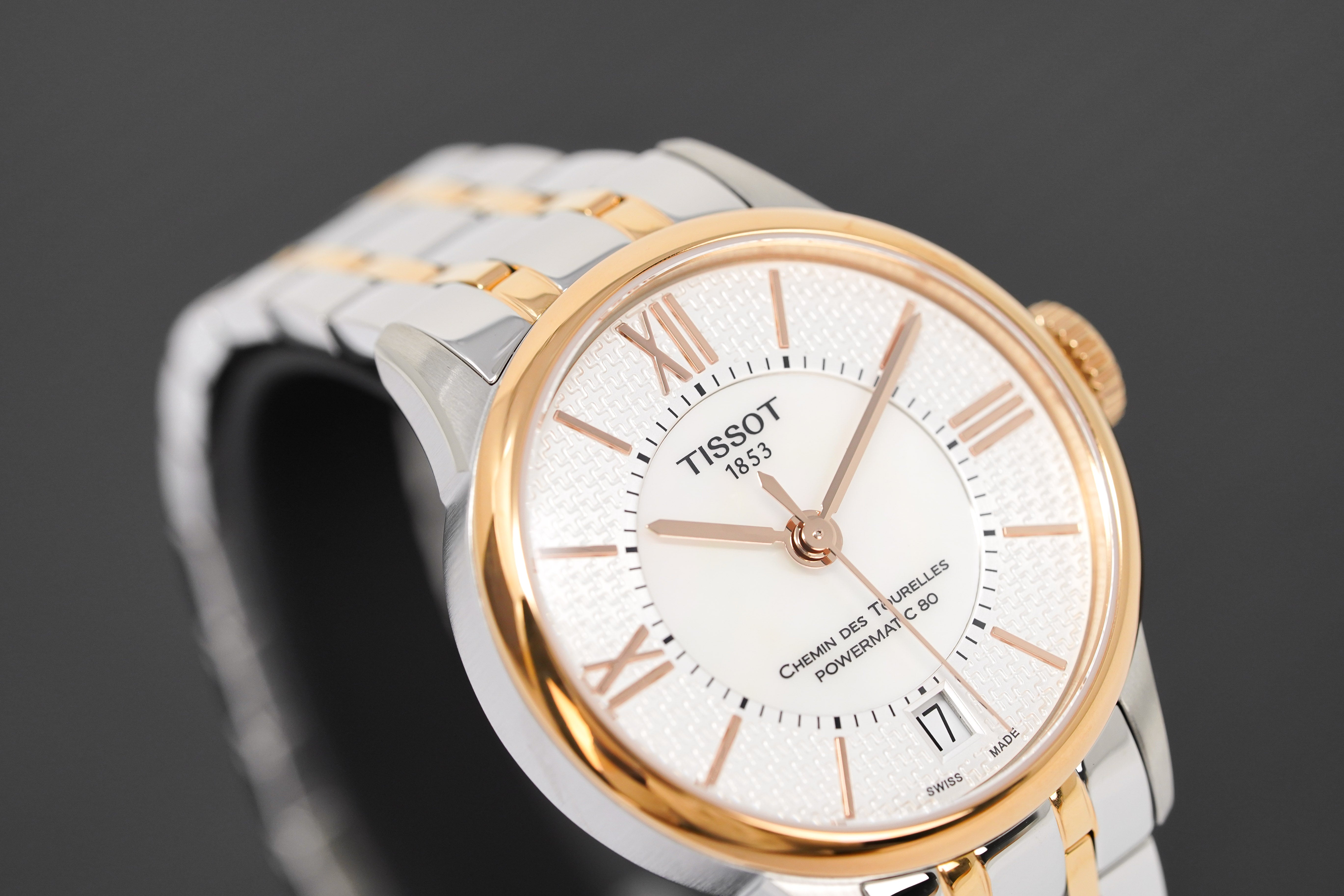 Tissot Ladies Automatic Watch Chemin Des Tourelles Powermatic 80 Two-Tone Rose Helvetic Pride Special Edition T0992072211801