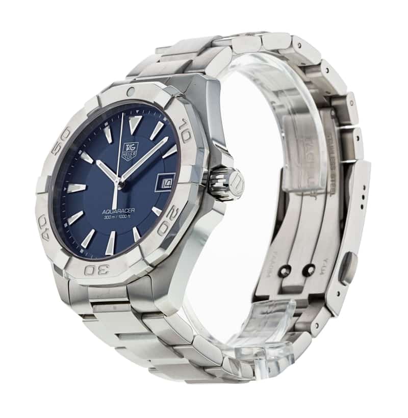 Tag Heuer Aquaracer Quartz Blue Dial Silver Steel Strap Watch for Men - WAY1112.BA0928