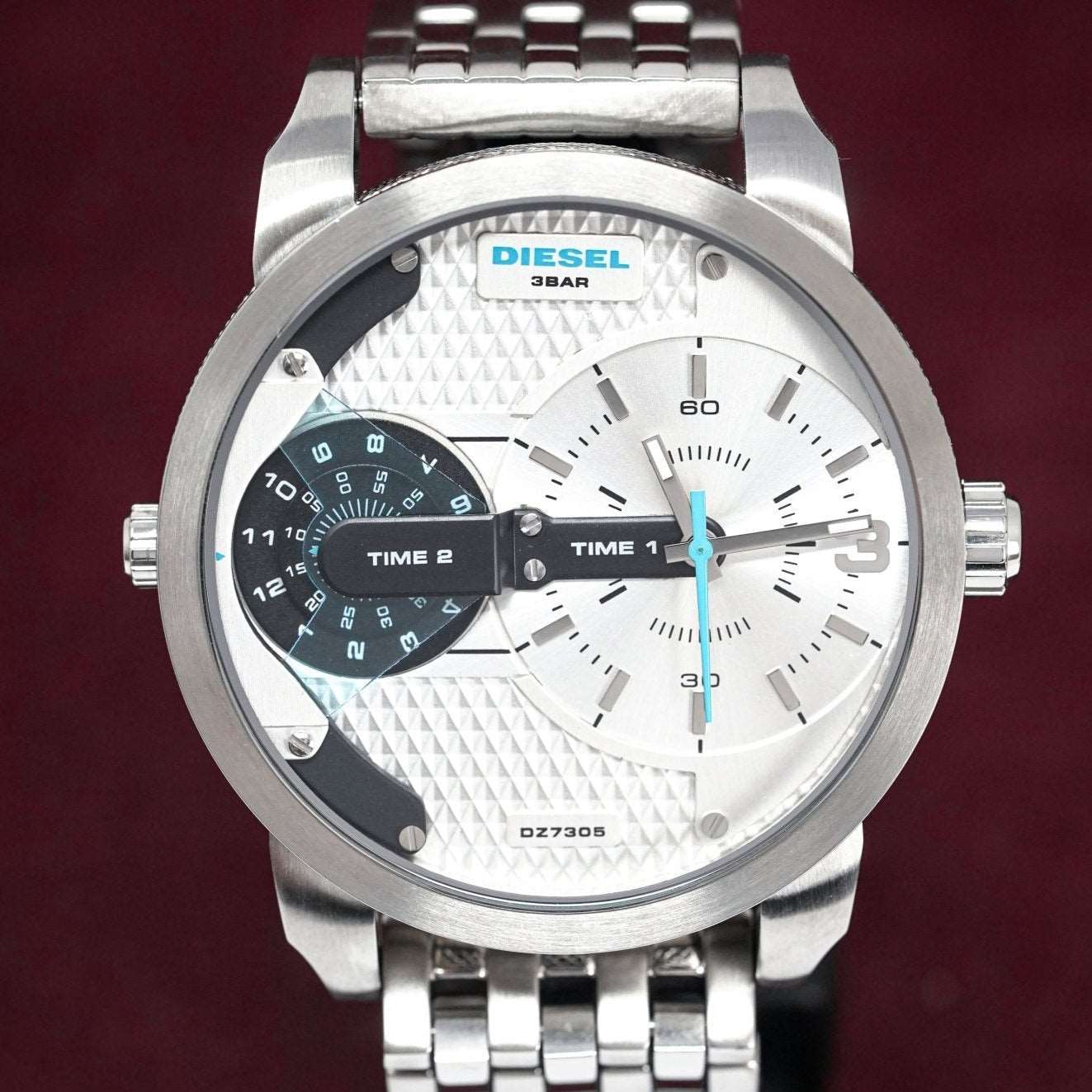 Diesel DZ7305 Men's Mini Daddy Silver Watch