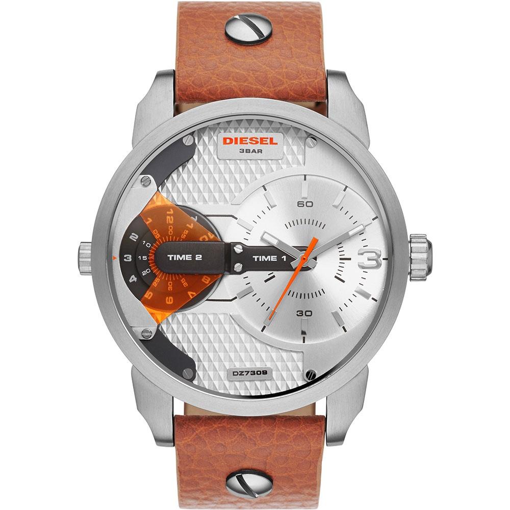 Diesel DZ7309 Men's Mini Daddy Silver Brown Watch