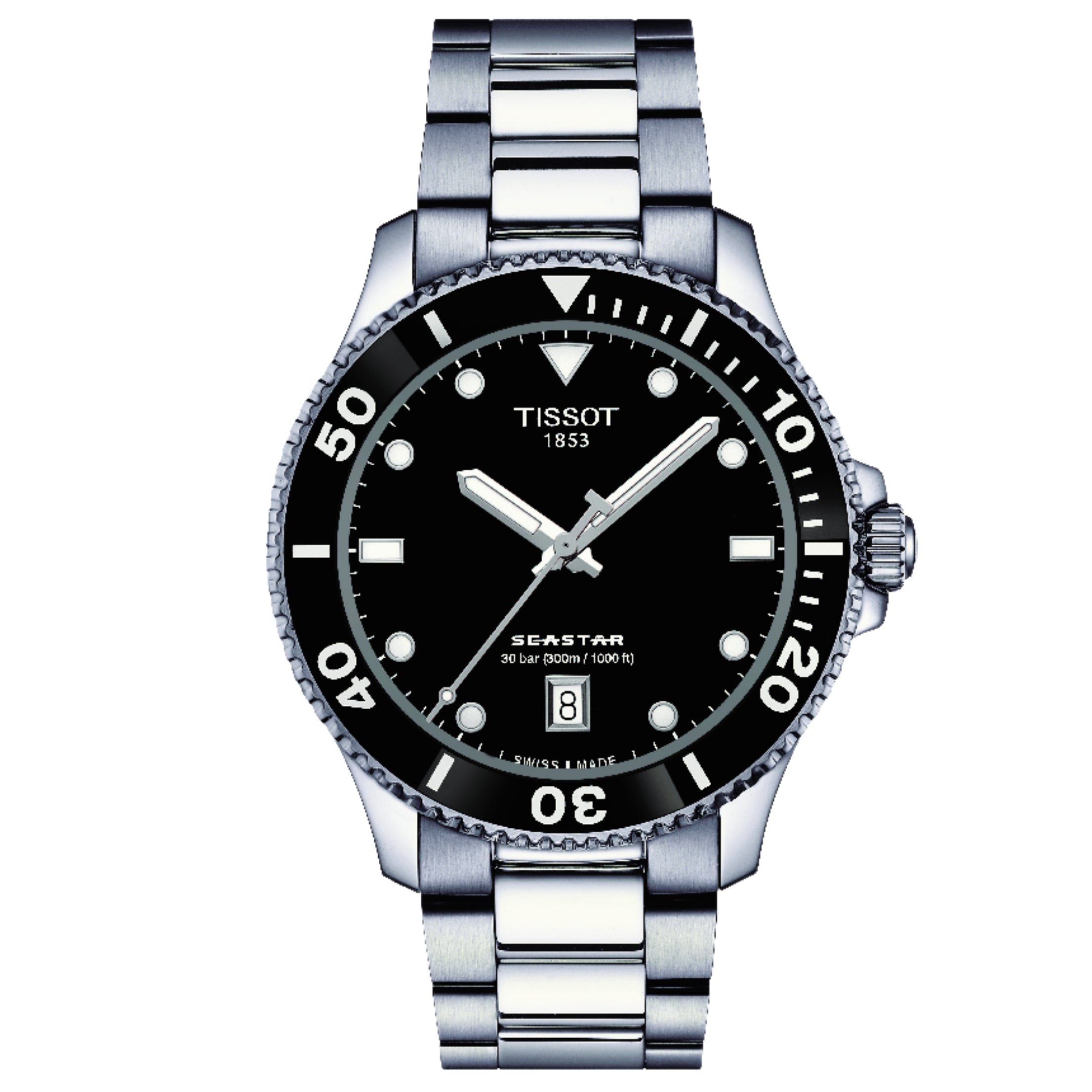 Tissot Seastar 1000 40mm Unisex Black Watch T1204101105100