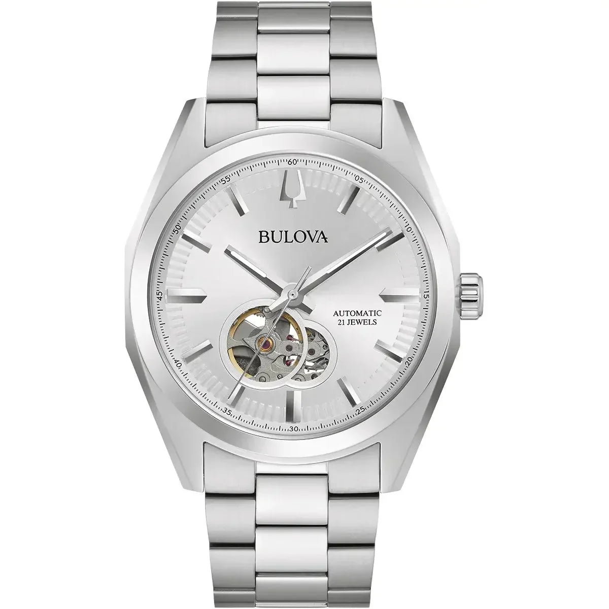 Bulova Surveyor Auto Men's Silver Watch 96A274