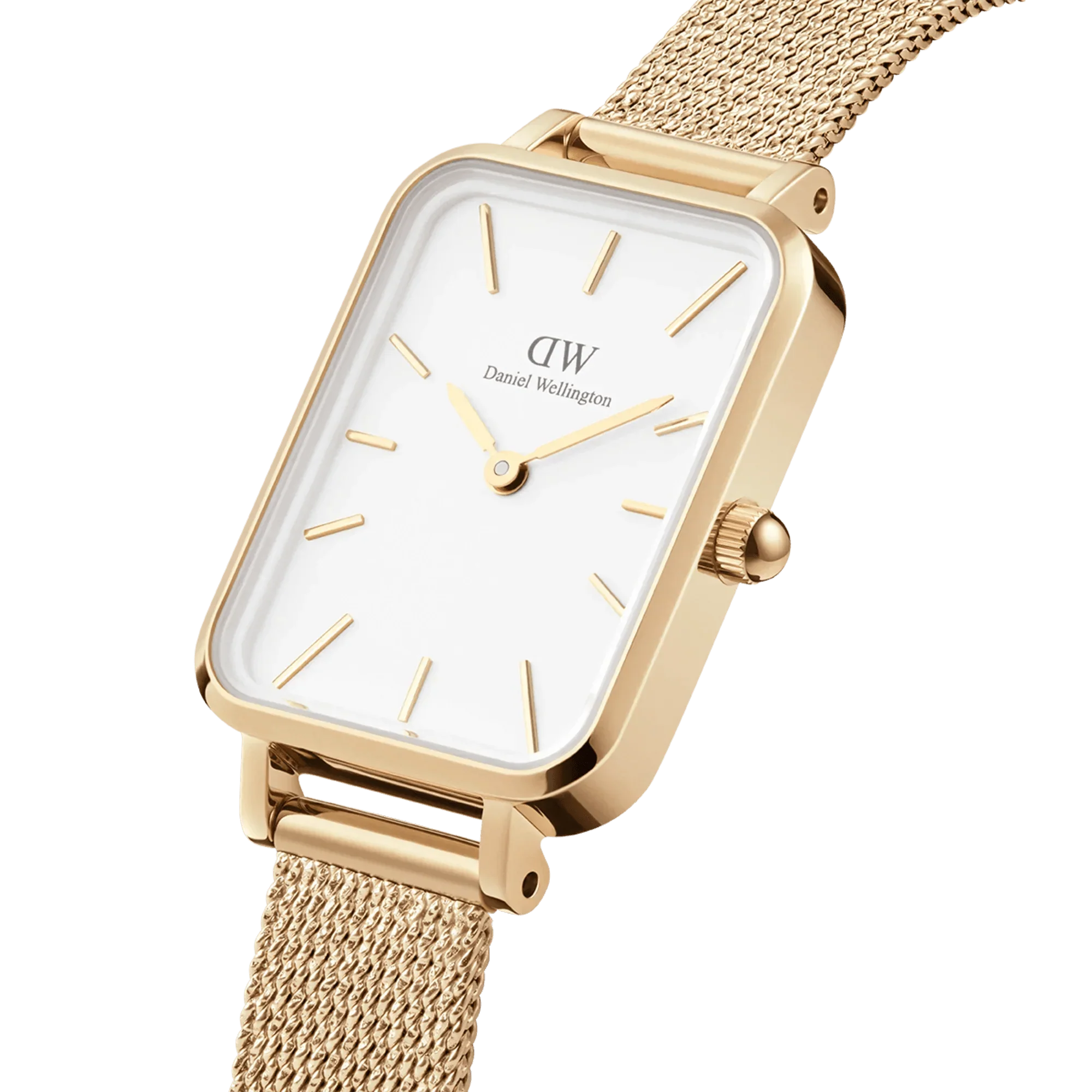 Daniel Wellington Quadro Pressed Evergold Ladies White Watch DW00100556