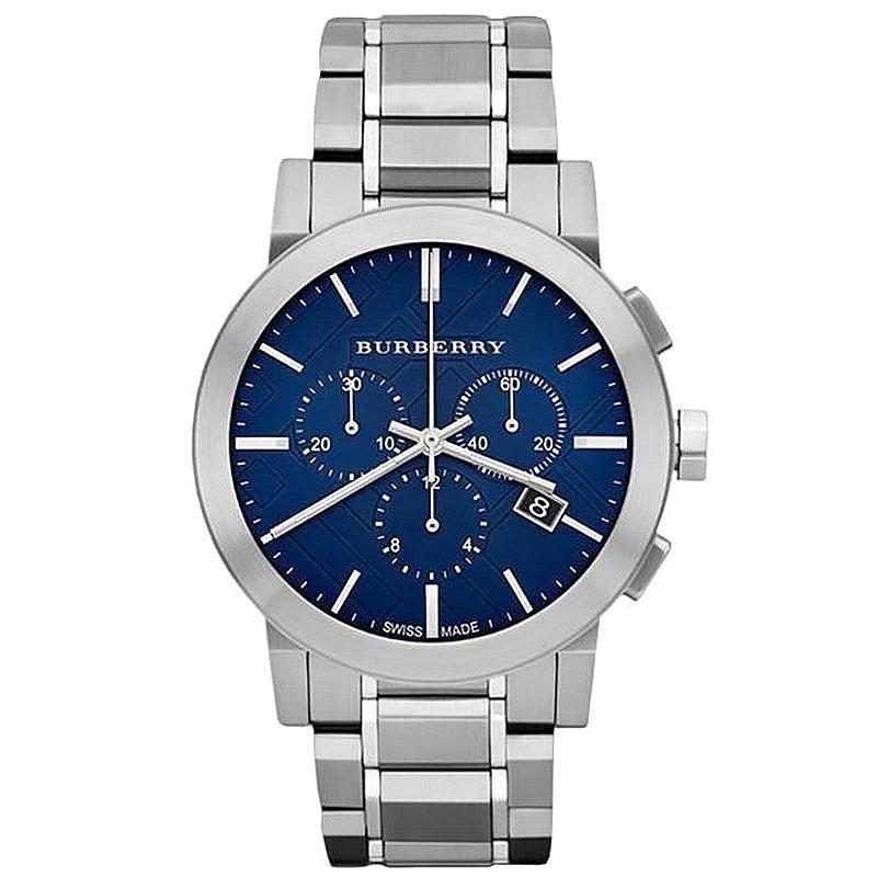 Burberry Men's Watch Chronograph The City 42mm Blue BU9363