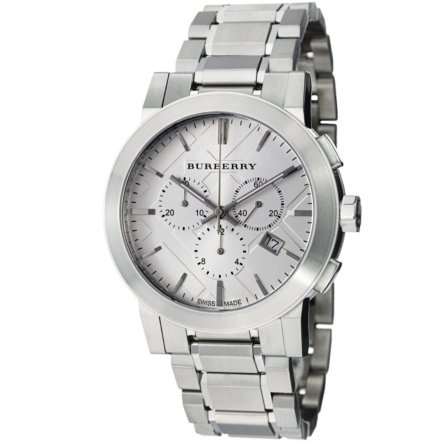 Burberry Men's Watch Chronograph The City 42mm Silver BU9350