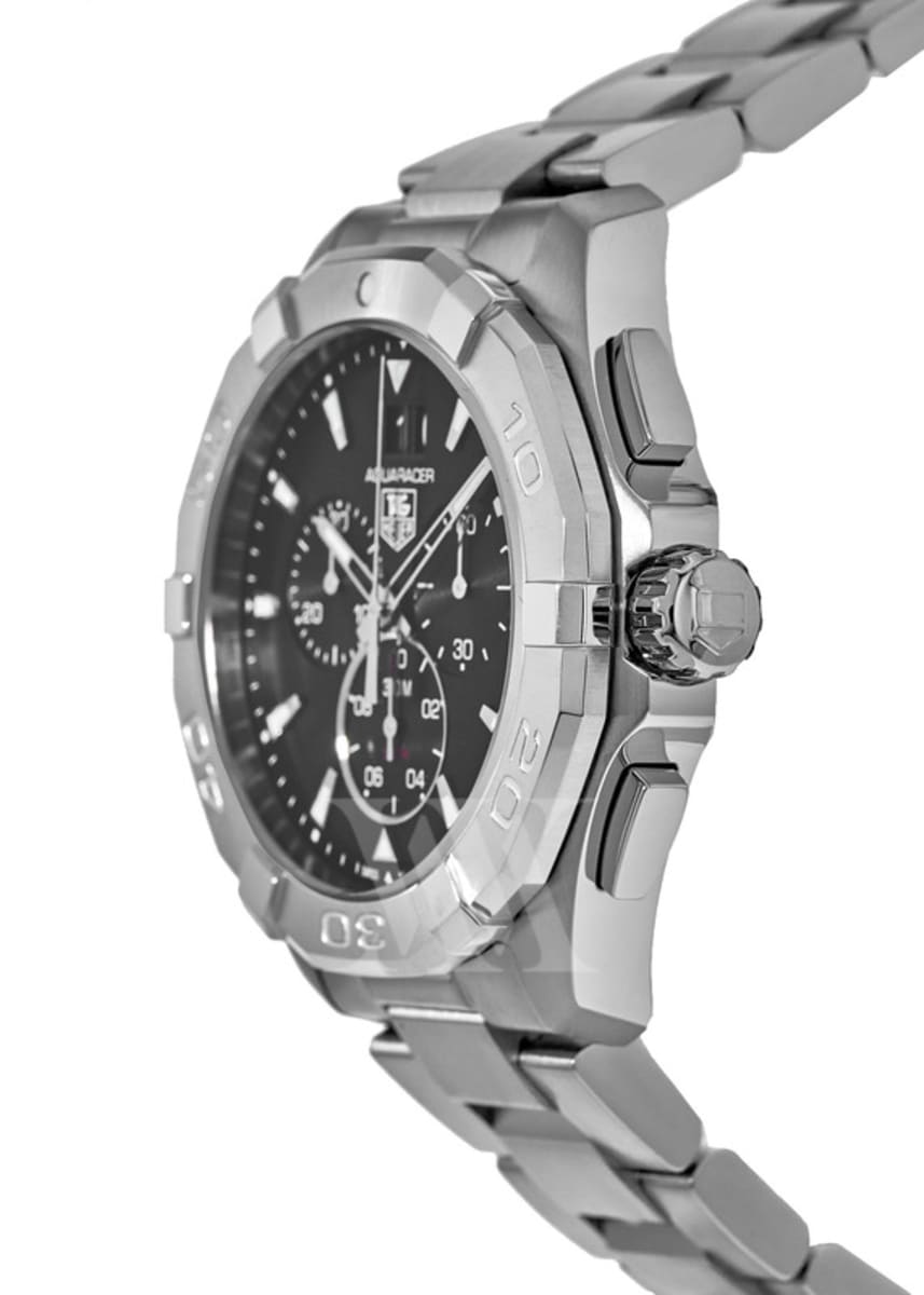 Tag Heuer Aquaracer Chronograph Black Dial Silver Steel Strap Watch for Men - CAY1110.BA0927