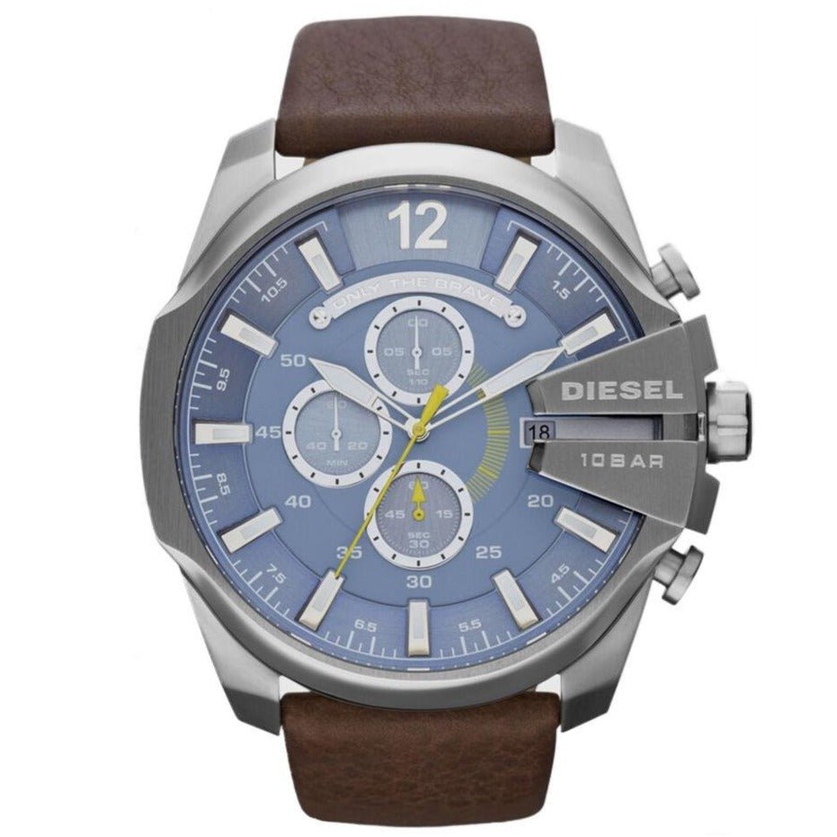 Diesel DZ4281 Men's Chronograph Mega Chief Blue Brown Watch