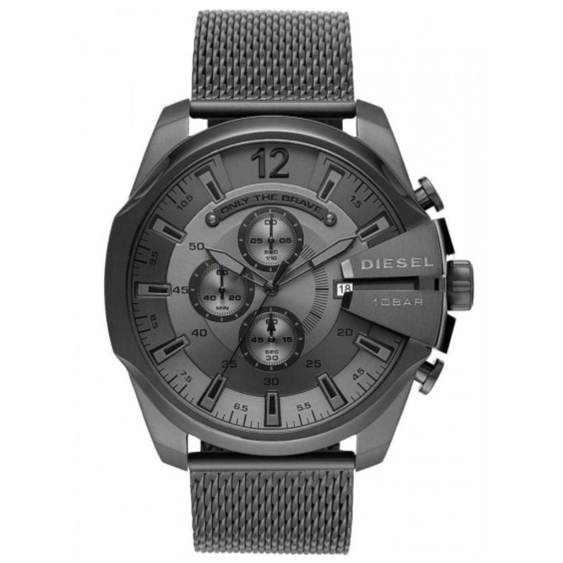 Diesel DZ4527 Men's Chronograph  Mega Chief Gunmetal Mesh Watch