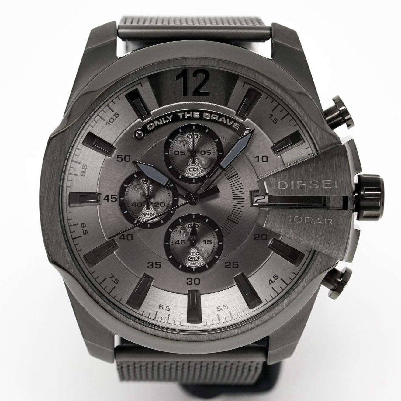 Diesel DZ4527 Men's Chronograph  Mega Chief Gunmetal Mesh Watch