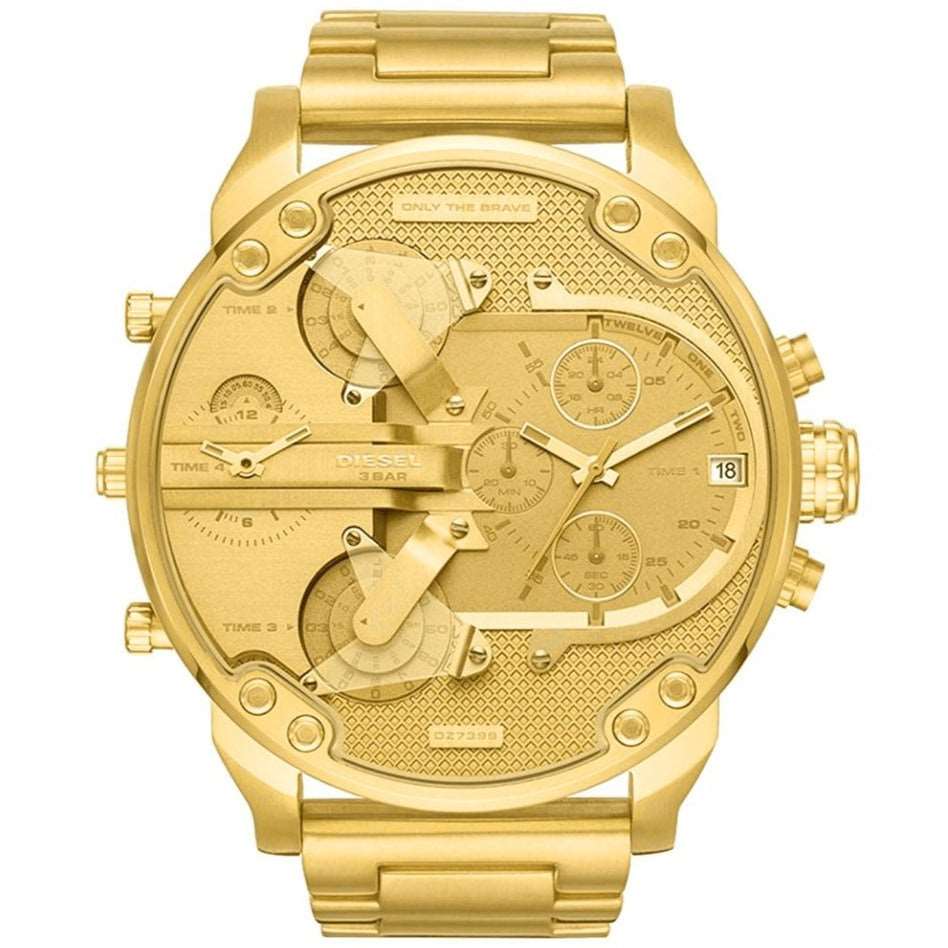 Diesel DZ7399 Men's Chronograph Mr Daddy 2.0 Yellow Gold Watch