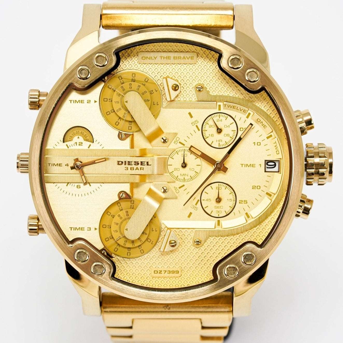 Diesel DZ7399 Men's Chronograph Mr Daddy 2.0 Yellow Gold Watch