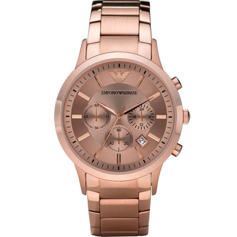 Emporio Armani AR2452 Men's Rose Gold Chronograph Watch