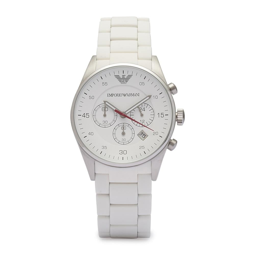 Emporio Armani AR5867 Ladies White Chronograph Watch