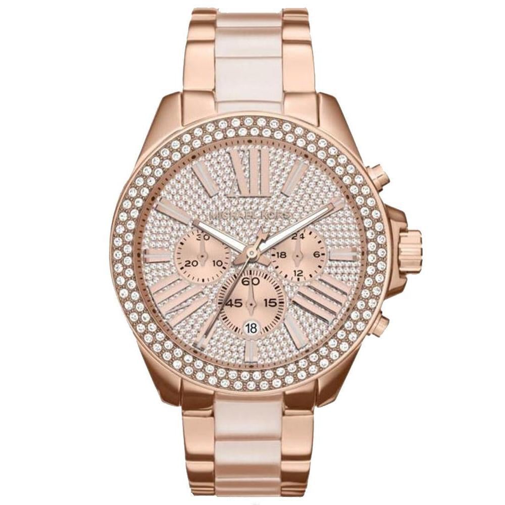 Michael Kors MK6096 Ladies Wren Rose Gold Chronograph Watch