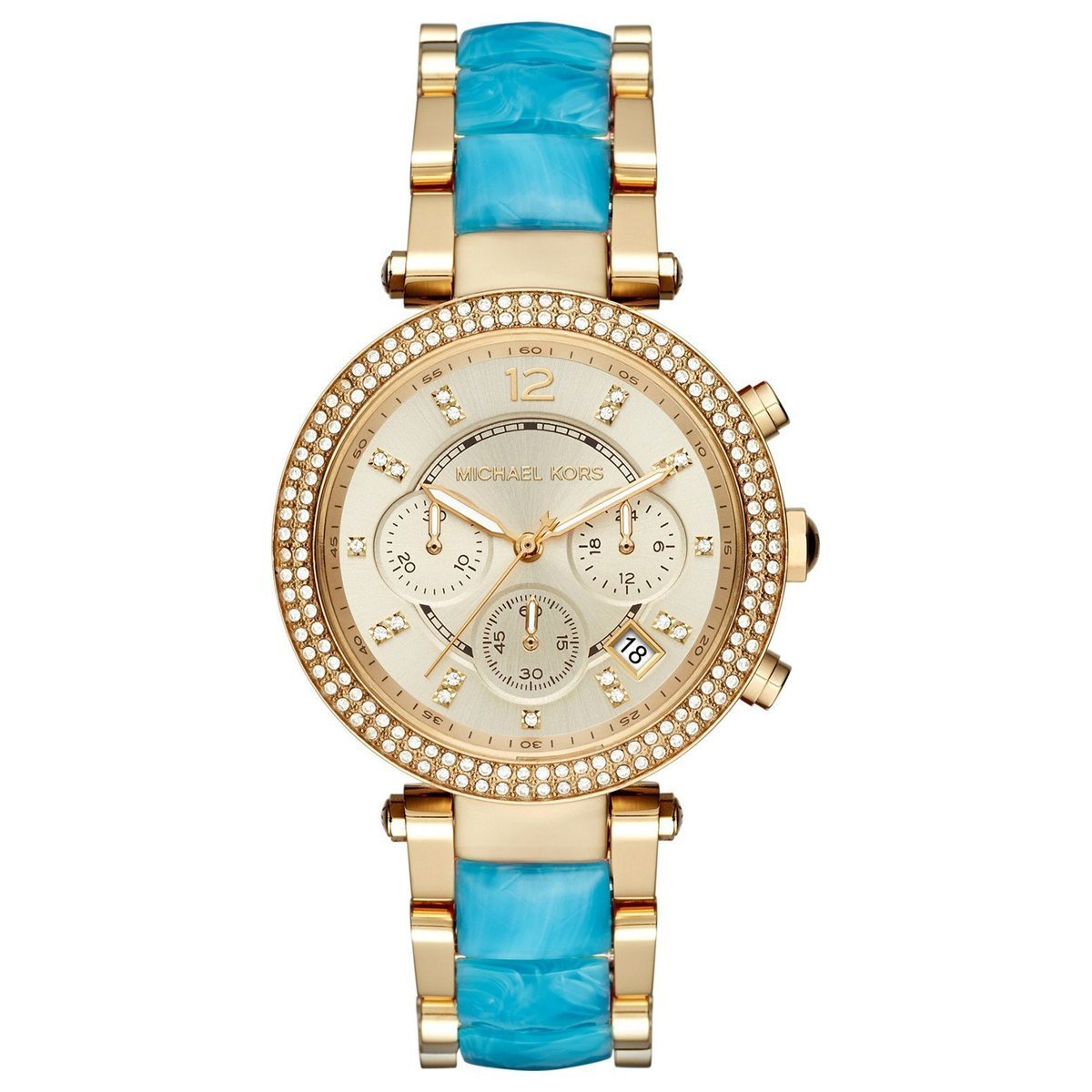 Michael Kors MK6364 Ladies Chronograph Parker Blue Watch