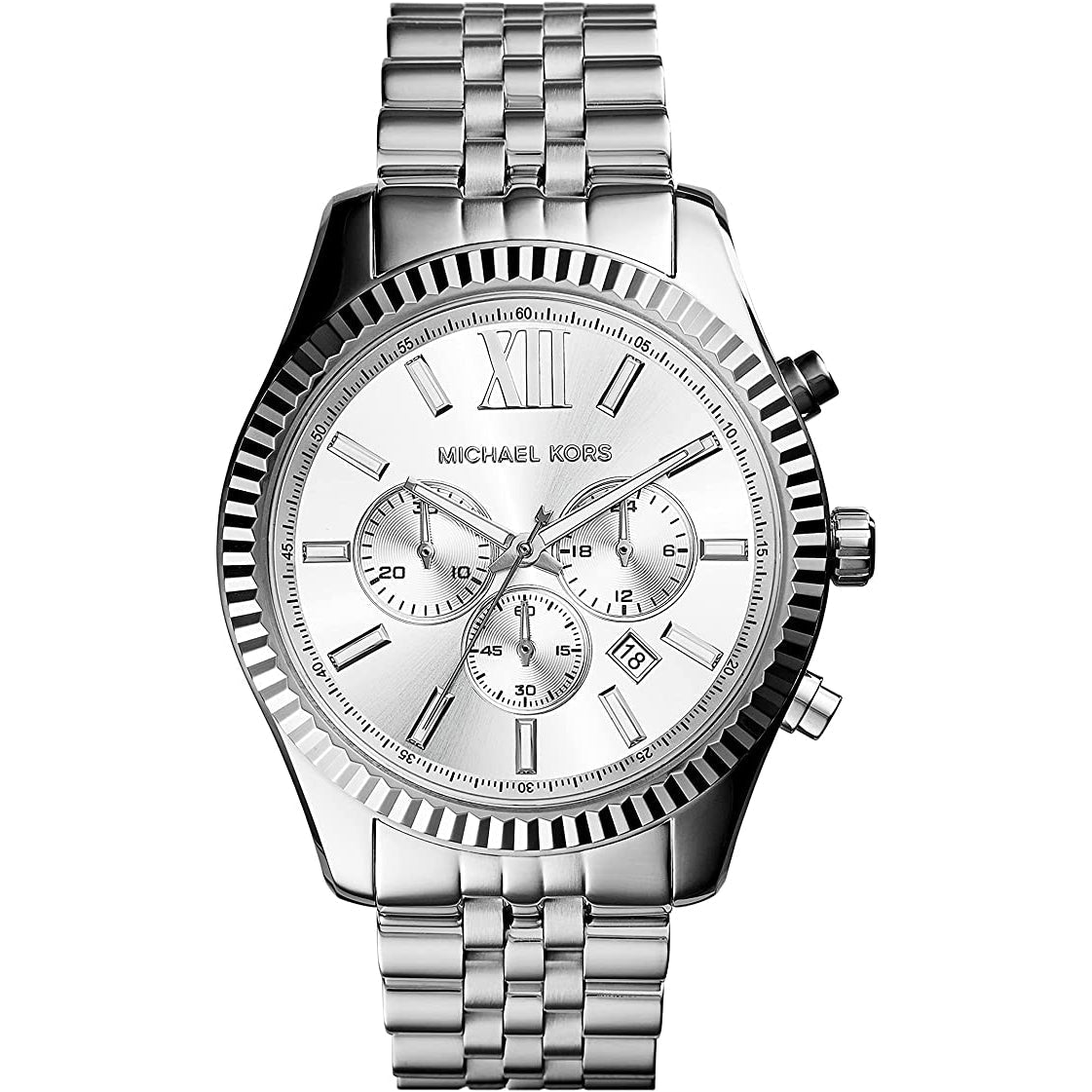 Michael Kors MK8405 Men's Lexington Chronograph Silver Watch