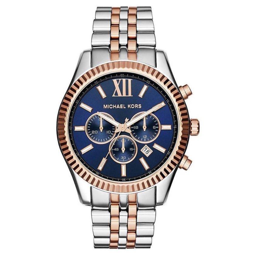 Michael Kors MK8412 Men's Lexington Chronograph Two Tone Blue Watch